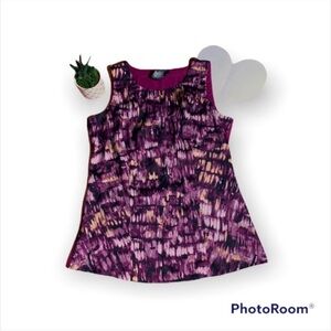 Ann Taylor petite abstract print purple top